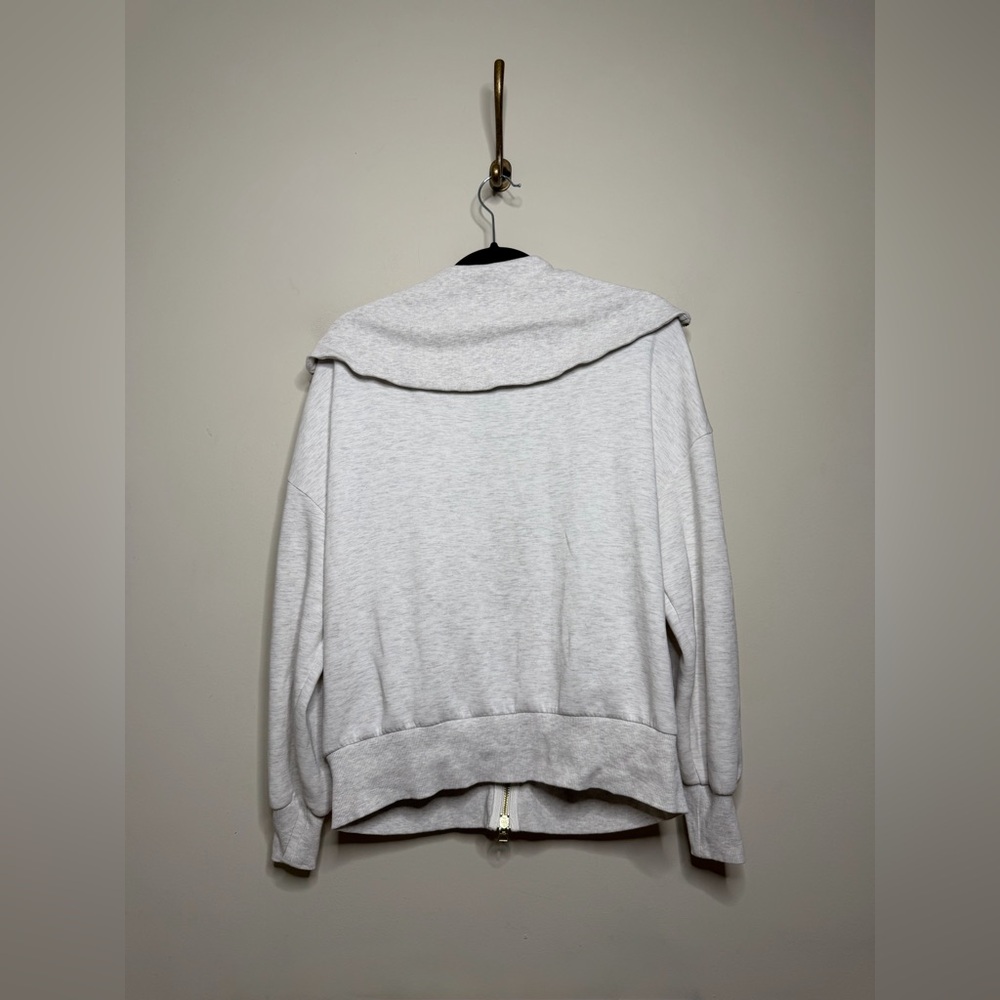 Varley Halley Zip-Through Sweat in Ivory Marl - Picture 10 of 10